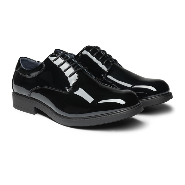 Men's Formal Synthetic Leather Dress Shoes - BLACK PAT - 5
